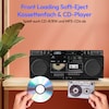 MEDION® LIFE® P66538 Retro-Boombox, DAB+/PLL-UKW Radio, Bluetooth® 5.3 für das Abspielen von Smartphone & Co, CD-Player, Kassettendeck, X-Bass Funktion, 2 x 10 W RMS