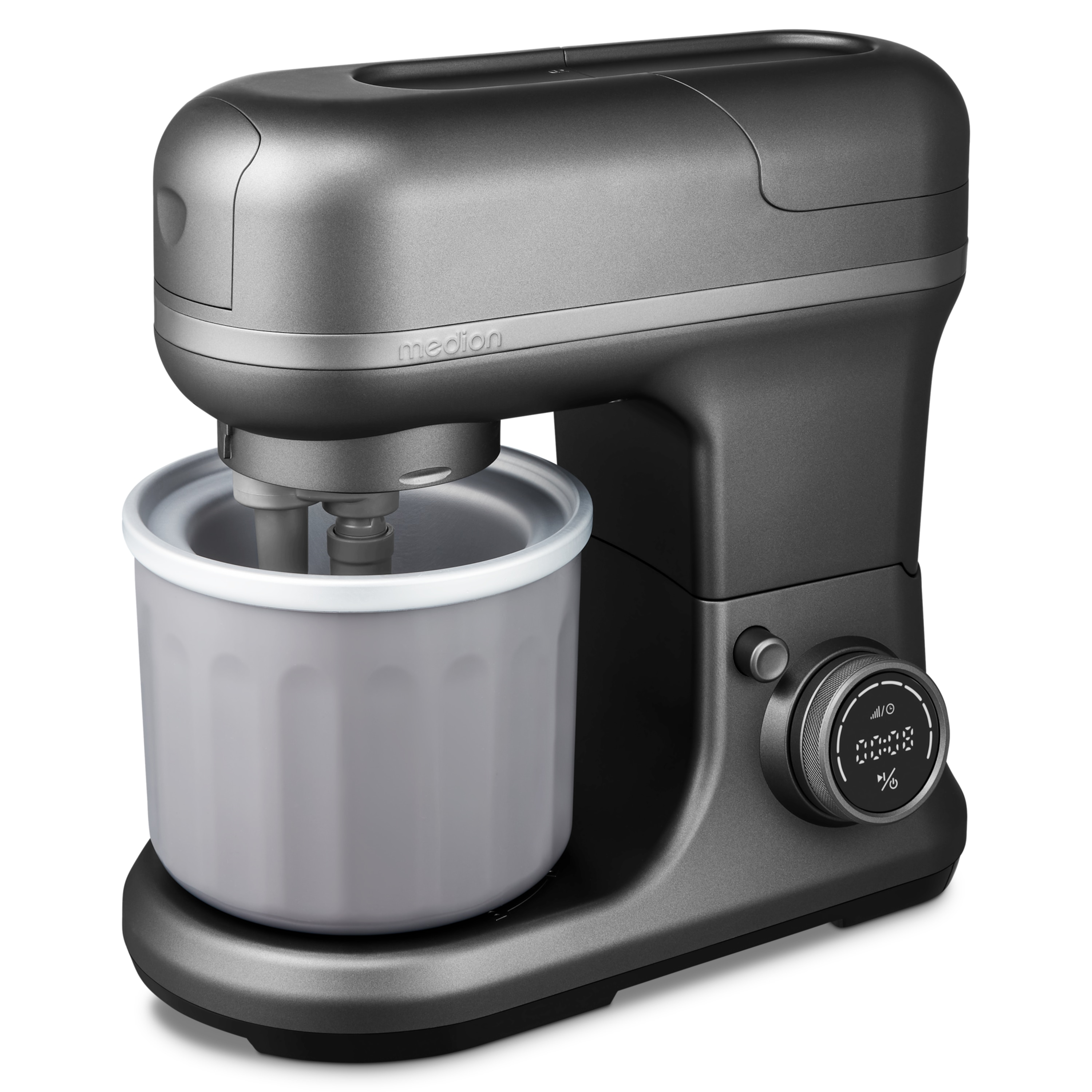 MEDION® LIFE® 4-in-1 Digitale Küchenmaschine MD18440, 1.200 W, 8 Geschwindigkeitsstufen, Digitales Sensor-Touch-Display, umfangreiches Zubehör