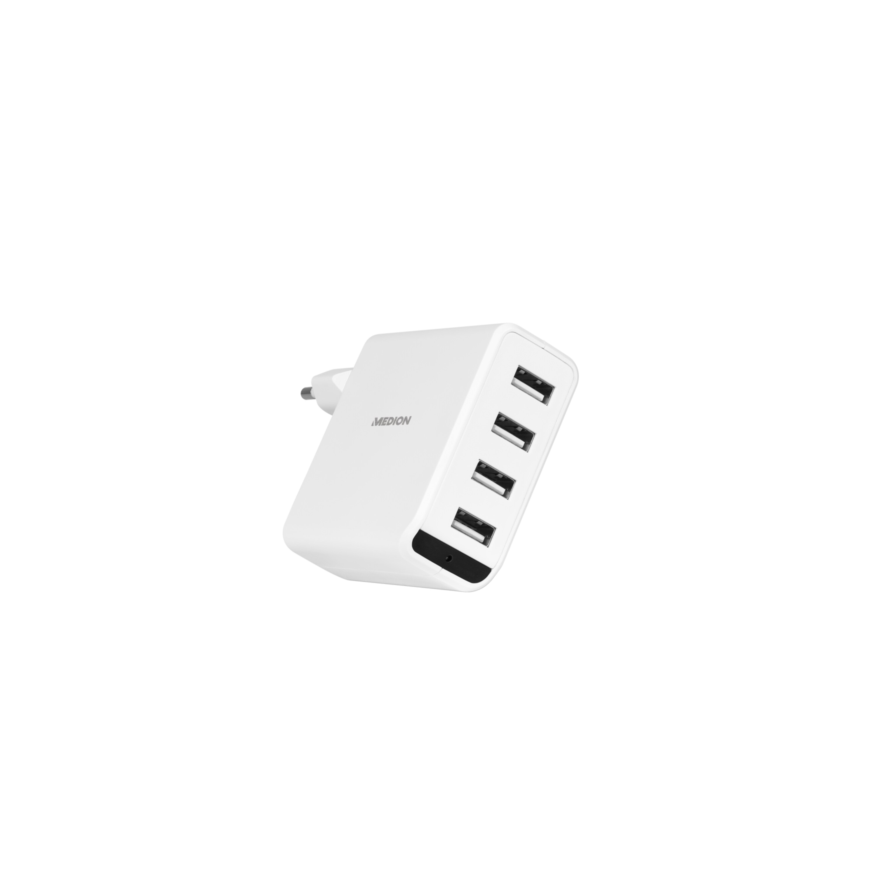 WENTRONIC Dual USB Ladegerät 2,4 A, 2x USB 2.0 Buchse, max Dual USB Ladegerät 2,4 A, 2x USB Ausgang, weiß | USB +