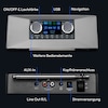 MEDION® LIFE® P85333 Stereo Internetradio, 7,1 cm (2,8'') TFT-Farbdisplay, über 25.000 Internet-Radiosender & viele Podcasts empfangen, DAB+/UKW Radio, Wecker, WLAN, Bluetooth®, Amazon Music, Spotify®-Connect, 2 x 6 W RMS