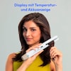 MEDION® LIFE HS2 kabelloses Glätteisen, flexible Keramik-/Turmalin Heizplatten mit Temperatursensor, Display mit Temperatur- und Akkuanzeige, 5 regelbare Hitzestufen (165° - 210°)