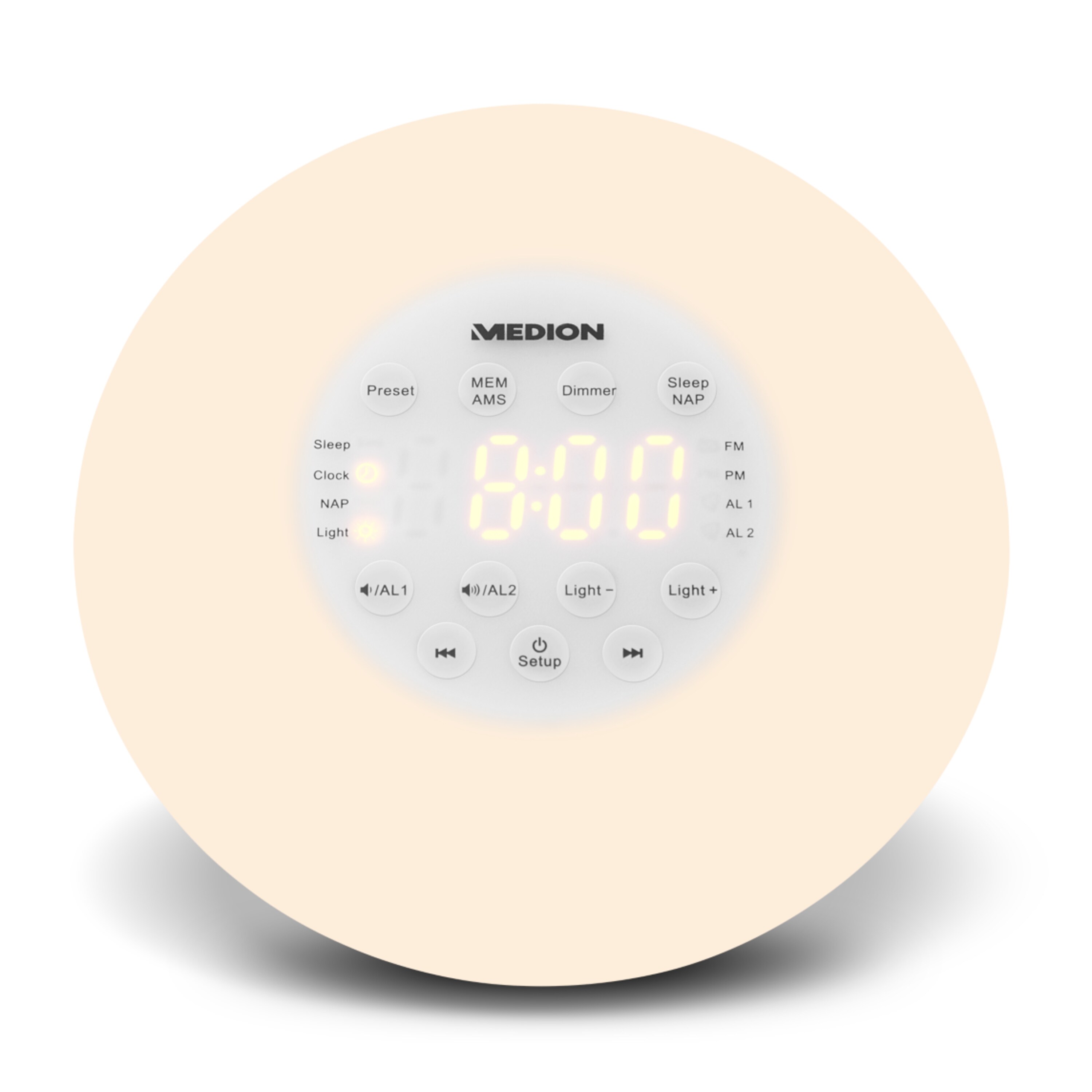 MEDION® PLL Uhrenradio P66080, PLLUKW Radio, AMS, Radio Data System
