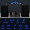 MEDION® LIFE® P85003 Micro-Audio-System, Internet/DAB+/PLL-UKW Stereo-Radio mit je 40 Senderspeichern, 2,8'' TFT-Farbdisplay, Bluetooth® 5.0, CD-Player, WLAN, USB, 2 x 15 RMS