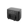 MEDION® LIFE® P25 XXL Flex M Heißluftfritteuse MD100057 schwarz, 100 Rezepte in der Life+ App, 2 separate Garzonen, 10 Automatikprogramme, 10,8 L Gesamt-Nutzinhalt, 3.040 Watt, Temperatur einstellbar bis 200 °C