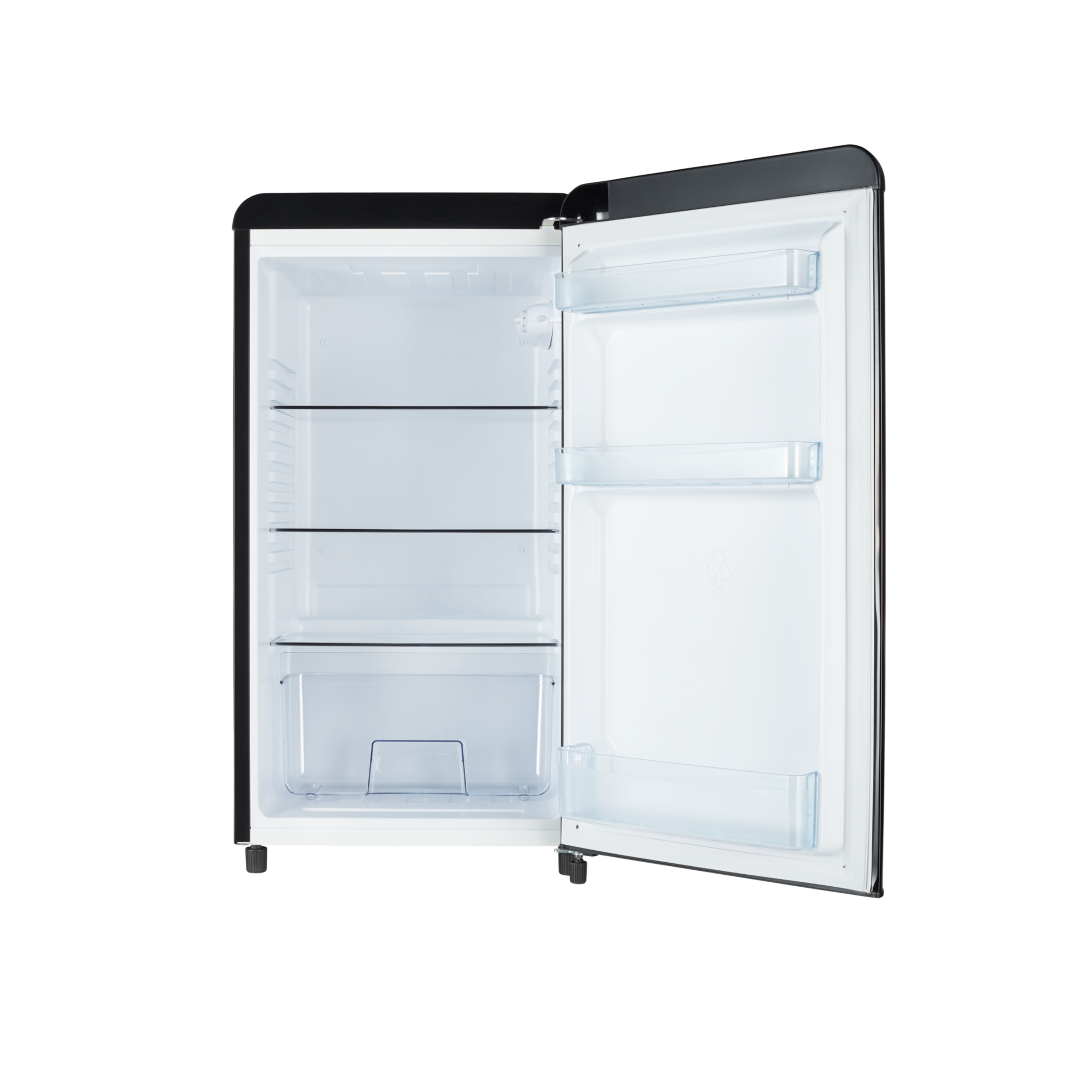 MEDION® Retro Kühlschrank MD 37293, 94 L Nutzinhalt, manuelle Temperaturkontrolle, höhenverstellbare Füße, stylishes Design