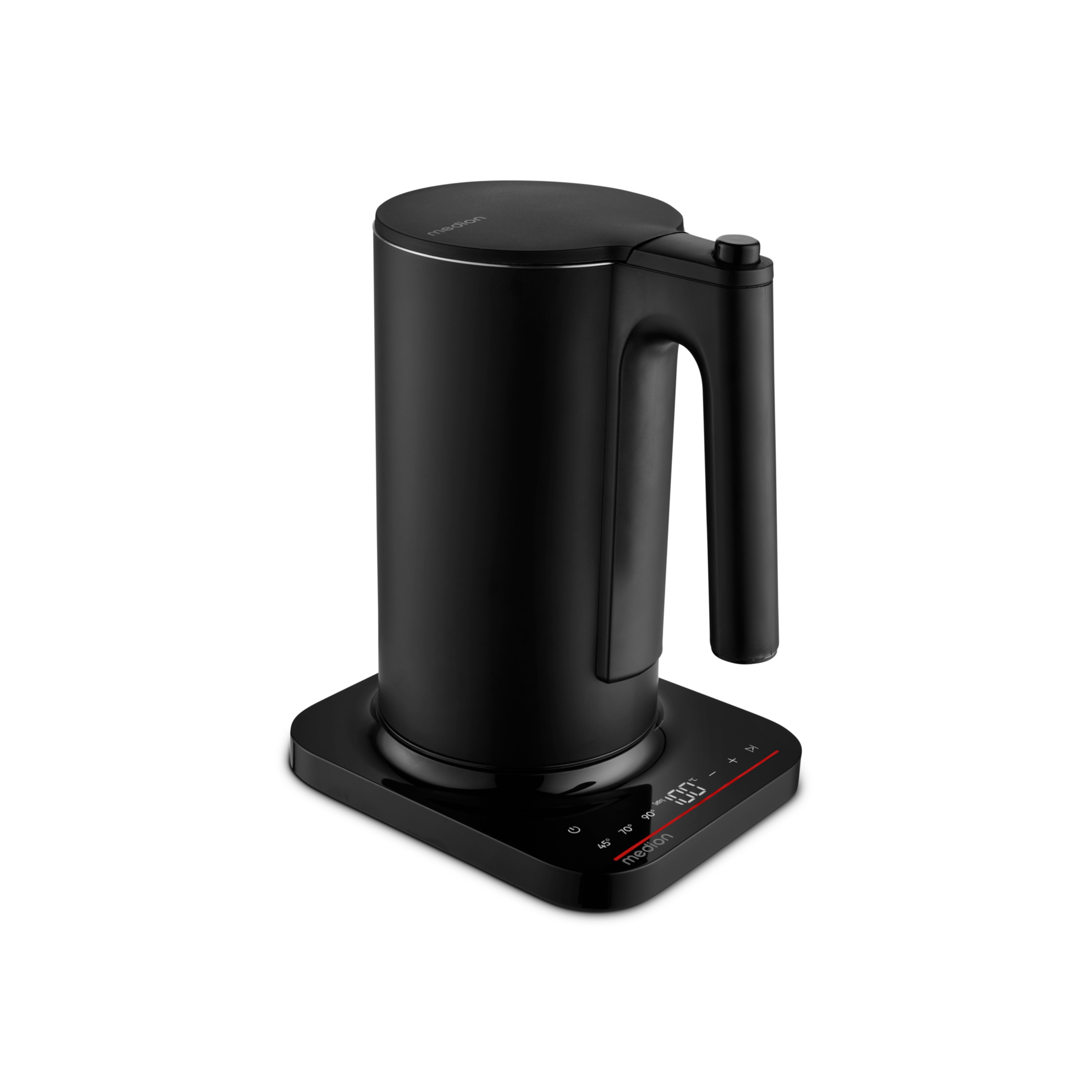 MEDION® LIFE Digitaler Wasserkocher MD12106, 2.200 Watt Leistung, 1,5 Liter Kapazität, LED-Display, LED-leuchtbalken, automatische Programme, Kindersicherung