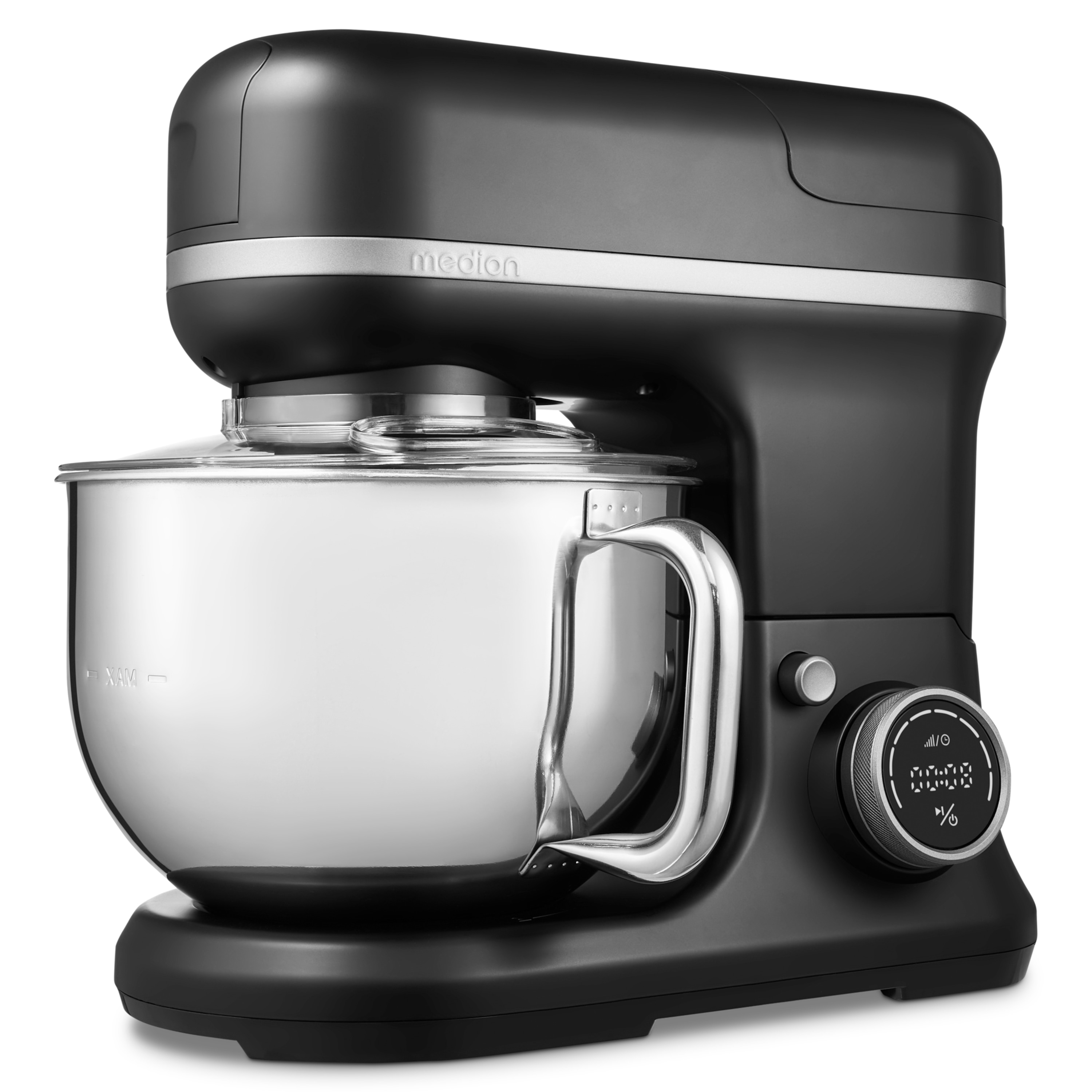 MEDION® LIFE® 3-in-1 Digitale Küchenmaschine MD18430, 1.200 W, 8 Geschwindigkeitsstufen, Digitales Sensor-Touch-Display, umfangreiches Zubehör