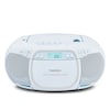 MEDION® LIFE E66476 Tragbare CD-Boombox blau, CD-Player, Kassettendeck, FM-Radio, USB-MP3-Wiedergabe, 30 Senderspeicher, Batteriebetrieb