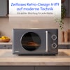 MEDION® LIFE® Retro-Mikrowelle MD 100119, 800 W Leistung, Grillfunktion, 20 L kompakt, 5 Mikrowellenstufen, Auftaufunktion, Timerfunktion, stilvolles Retro-Design