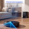MEDION® Saugroboter mit 2-in-1 Absaugstation X51 SW+, Wischfunktion, rotierende Wischmopps, Lasernavigation, Hinderniserkennung durch Kreuzlinienlaser, starke 10.000 Pa Saugkraft, präzise Kartenerstellung