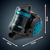 MEDION® Beutelloser Zyklon-Staubsauger MD 19407, 150W Saugleistung, Staubbehälterkapazität 2 L, EPA Filter, integriertes Zubehör