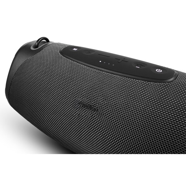 MEDION® LIFE P61762 Tragbarer Bluetooth® Lautsprecher L anthrazit, Dual Illuminated & Lightstrip (RGB-Lichteffekte), Bluetooth® 5.3, integrierter Akku mit bis zu 47 Stunden Laufzeit, robustes & mobiles Design, 2 x 25 W RMS