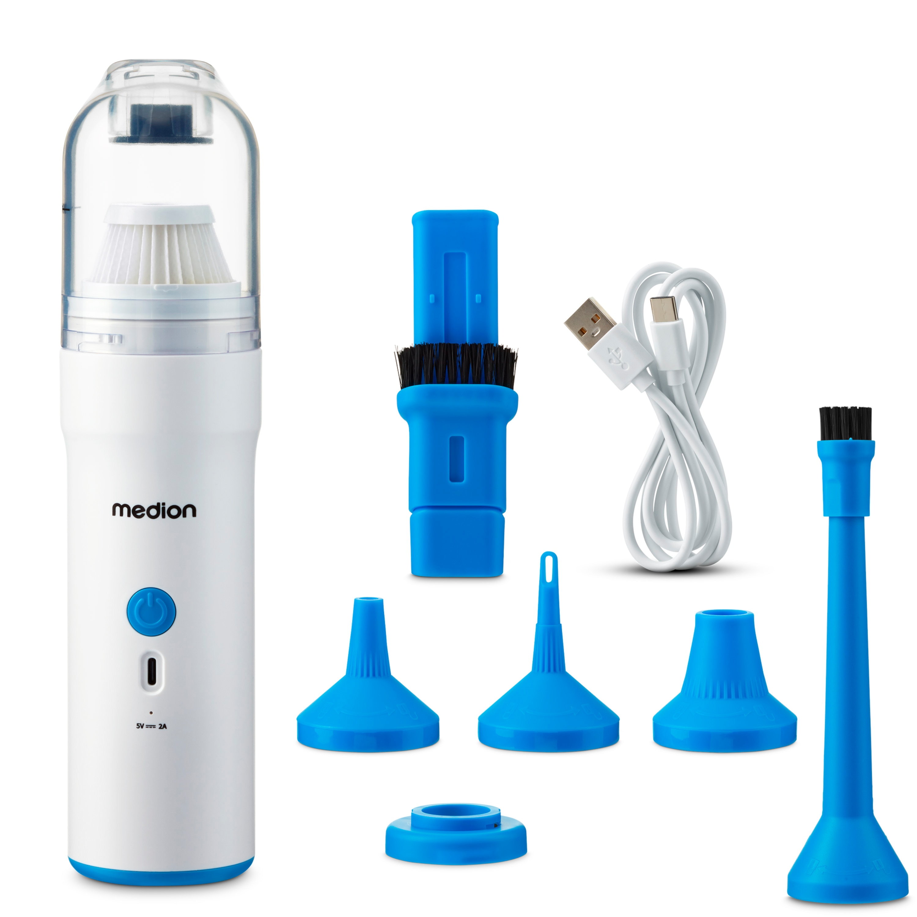 MEDION® LIFE 3in1 Akku-Handstaubsauger (MD 19877), Luftpumpen- und Gebläsefunktion, 5 kPa Saugleistung, integrierter Staubbehälter