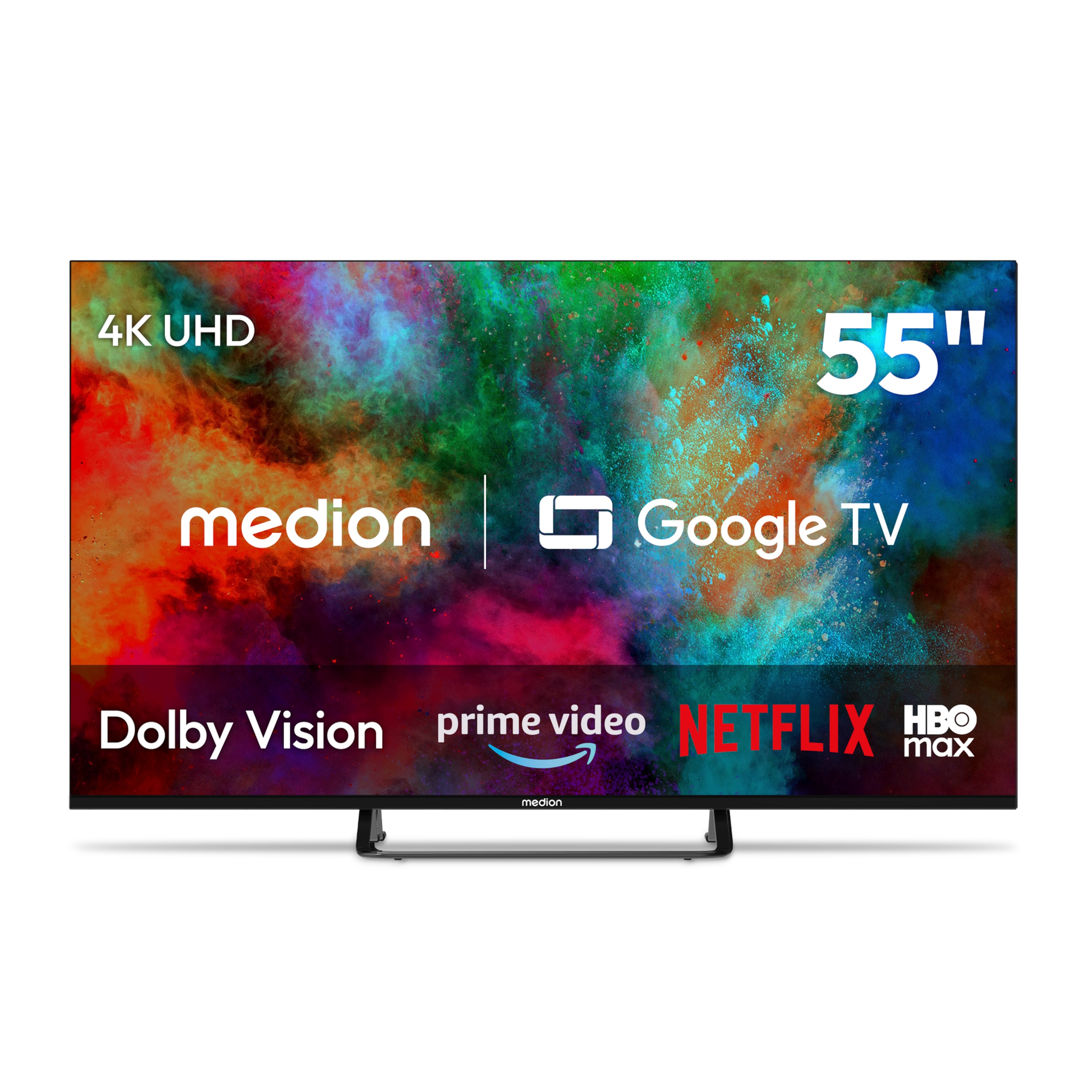MEDION® LIFE MD 855401 Google TV™ (2026), 138,8 cm (55'') Ultra HD Display, HDR (High Dynamic Range), Dolby Vision®, MEMC, Bluetooth®, PVR ready, Netflix, Prime Video, Disney+, App Store