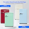 MEDION® LIFE® Retro Kühlschrank mit Gefrierfach MD37790, 108 L Gesamtnutzinhalt, 37 dB, höhenverstellbare Füße, Energieeffiziensklasse D