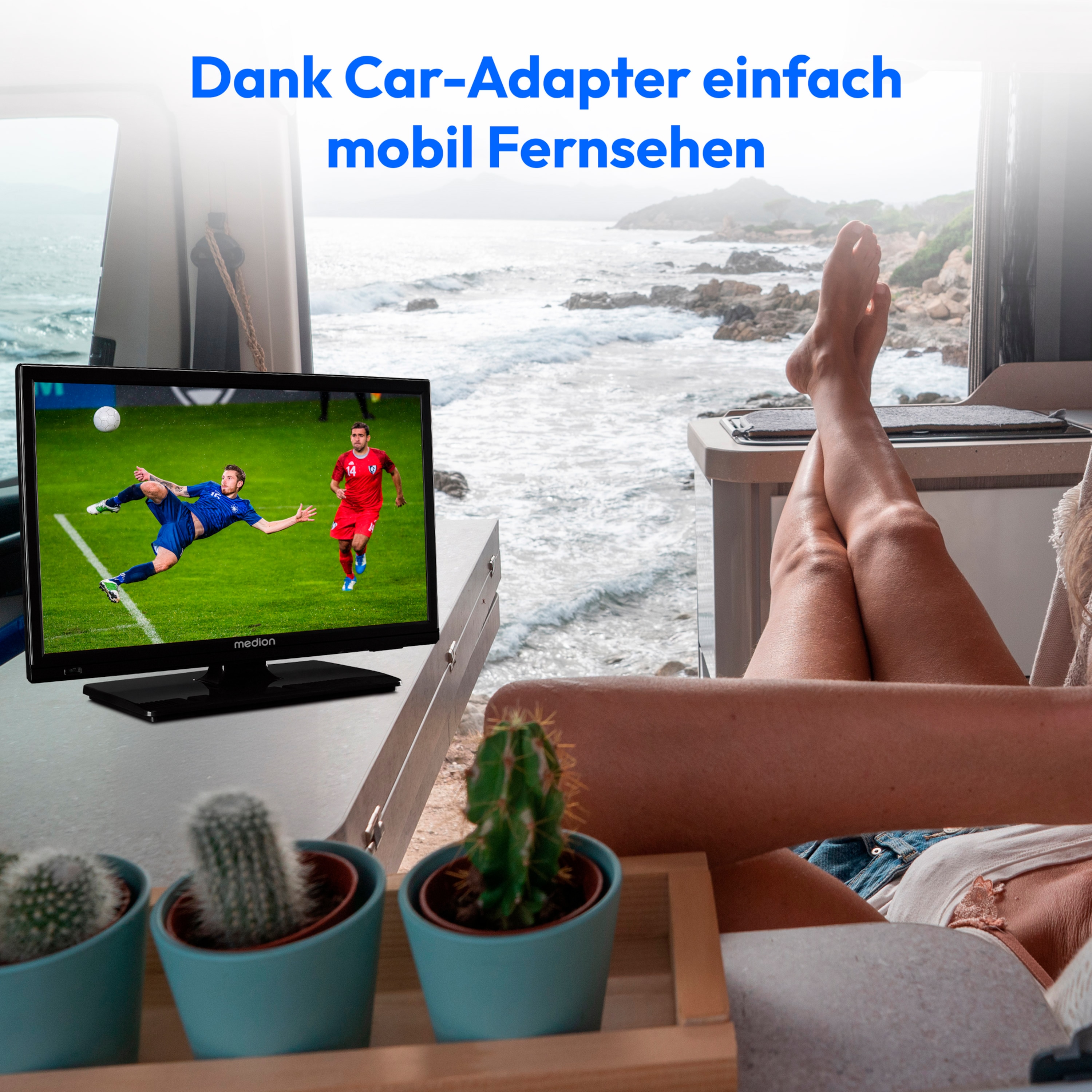 MEDION® LIFE® E8192500 (MD 819000) Fernseher, 47 cm (19'') LCD-TV, HD Triple Tuner, integrierter Mediaplayer, Car-Adapter, CI+ Schnittstelle