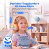 MEDION® LIFE HE-1 Kids Bluetooth Kinderkopfhörer, 3-stufiger Gehörschutz, bis zu 85 Std. Akkulaufzeit, MP3-Player, Bluetooth 5.4, AUX & microSD, LED-Lichtring, austauschbare Designs