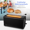 MEDION® MEDION LIFE Toaster MD12103, 2 lange Toastschlitze für bis zu 4 Toasts, LED Sensor-Touch-Display, 7 Bräunungsstufen und 5 Automatikprogramme