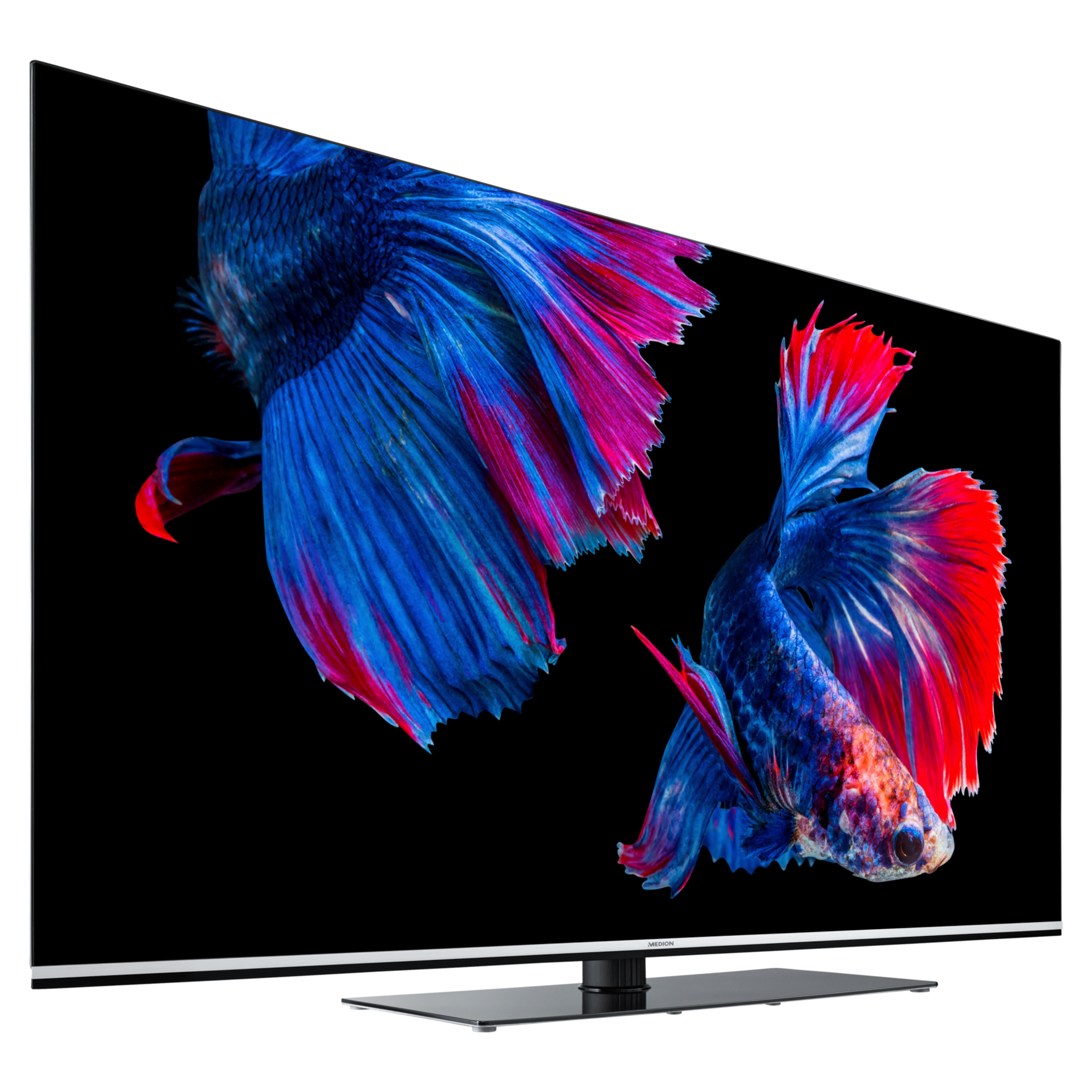 MEDION® LIFE® X15564 (MD 32355) OLED Smart-TV, 138,8 cm (55'') Ultra HD Display, HDR, Dolby Vision®, Dolby Atmos®, Micro Dimming, MEMC, 100 Hz, PVR ready, Netflix, Amazon Prime Video, Bluetooth®, DTS HD, HD Triple Tuner, CI+ (B-Ware)