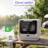 MEDION® LIFE Mini Geschirrspüler DWT20 (MD370764), gold, für 2 Maßgedecke, 6 Reinigungsprogramme, mit und ohne Wasseranschluss, Startzeitvorwahl