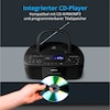 MEDION® LIFE® E65010 Boombox, CD-Kassetten-Radio mit MP3-Wiedergabe, PLL-UKW Radio, USB Anschluss, CD-R/RW kompatibel, AUX-In, 2 x 3 W RMS