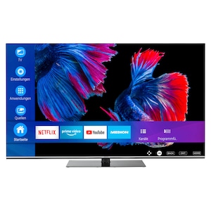 MEDION® LIFE® X16523 (MD 32356) OLED Smart-TV, 163,9 cm (65'') Ultra HD Display, HDR, Dolby Vision®, Dolby Atmos®, Micro Dimming, MEMC, 100 Hz, PVR ready, Netflix, Amazon Prime Video, Bluetooth®, DTS HD, HD Triple Tuner, CI+ (B-Ware)