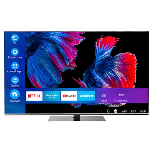MEDION LIFE® X16523 OLED Smart-TV | 163,9 cm (65'') Ultra HD Display | HDR | Dolby Vision® | Dolby Atmos® | Micro Dimming | MEMC | 100 Hz | PVR ready