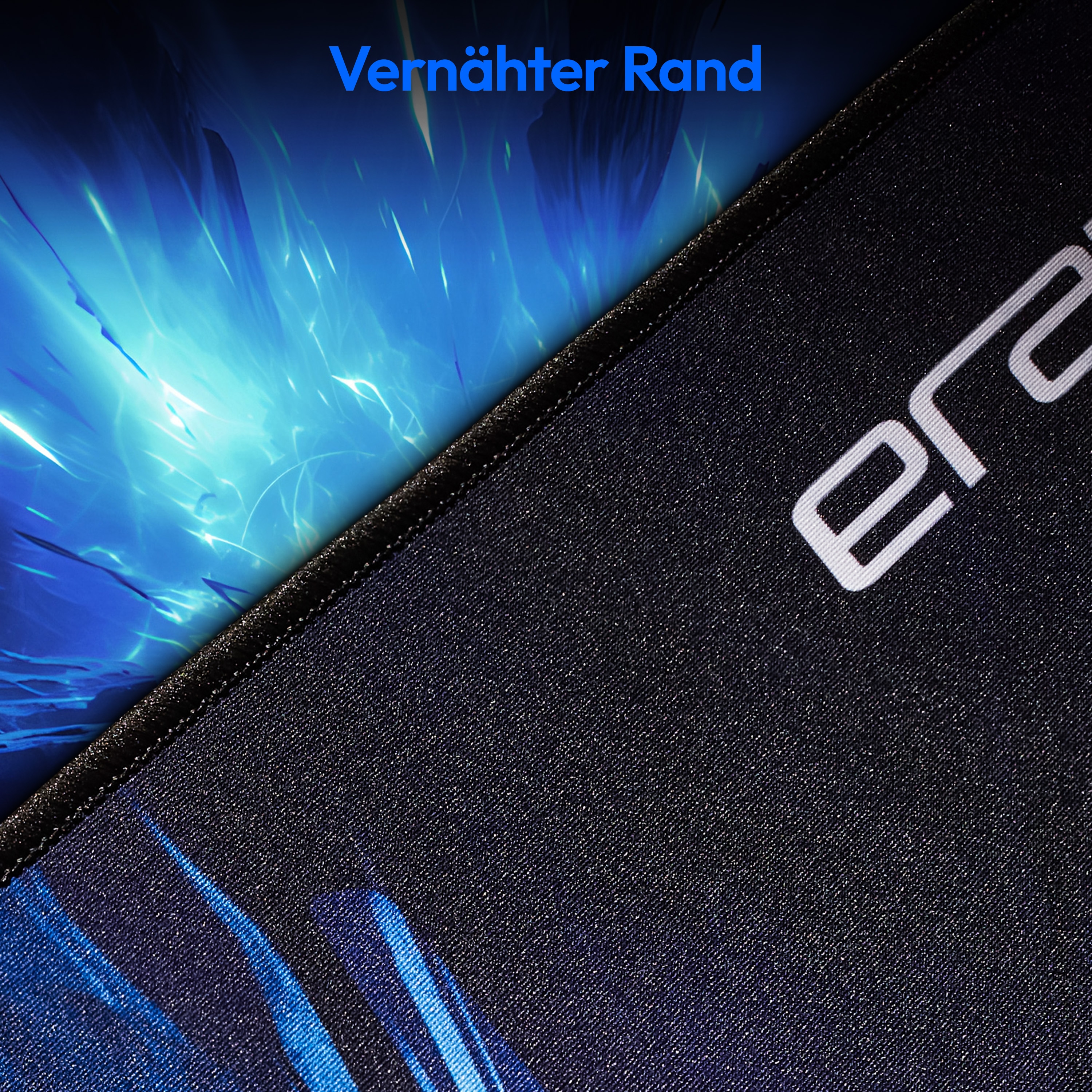 MEDION® ERAZER Templar X20 XXL Gaming Mauspad, extra groß, stark haftende Unterseite, wasserabweisend, robust, strapazierfähig, vernähter Rand
