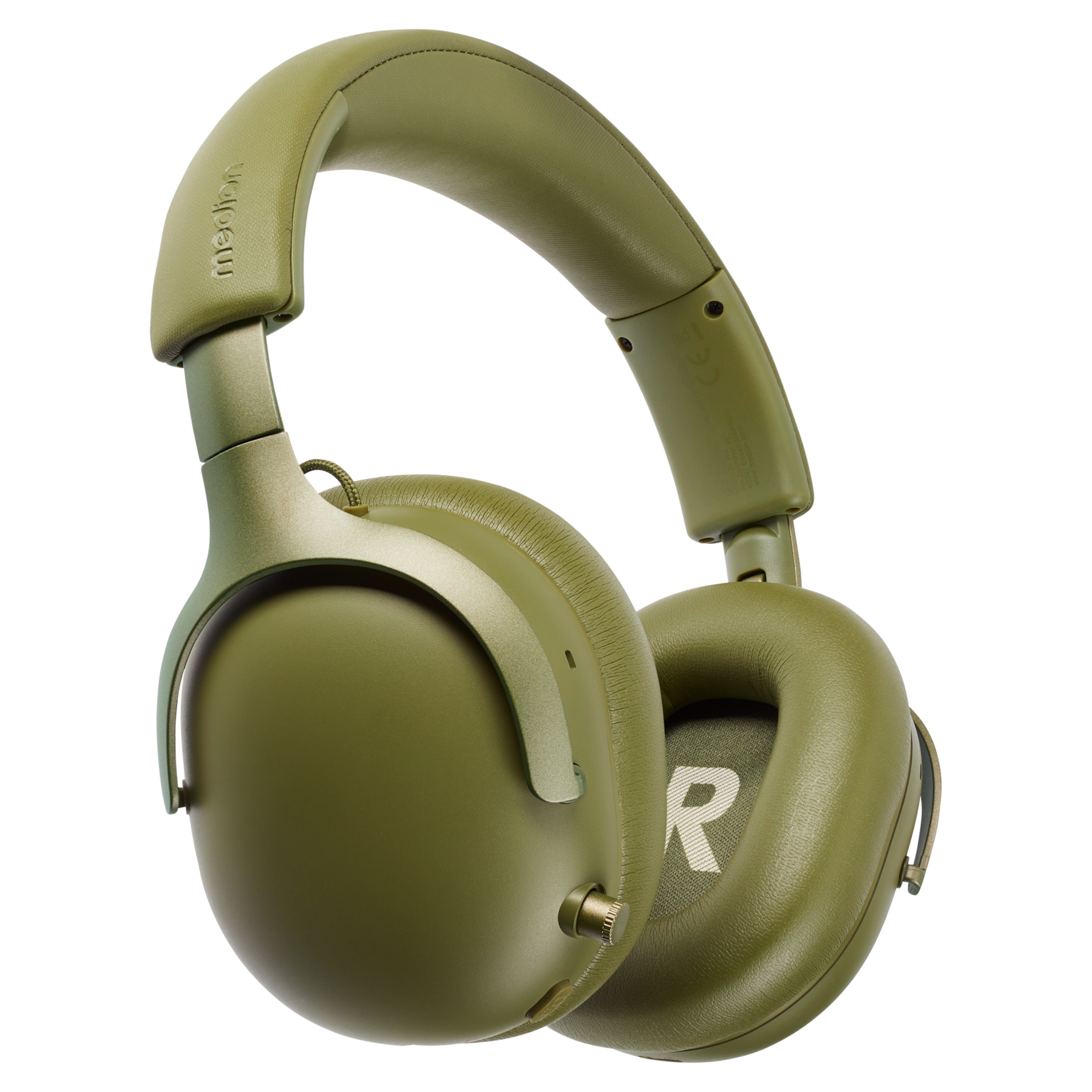 MEDION® Over Ear-Kopfhörer MEDION LIFE HX-1 Pure grün , bis zu 100 Stunden Akkulaufzeit, 3 EQ-Presets + 1 App-Preset, Bluetooth® 5.4 wireless technology, IPX4 Spritzwasserschutz