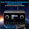 MEDION® LIFE® P85444 2.1 Internetradio, 8,1 cm (3,2'') TFT-Display, über 25.000 Internet-Radiosender & viele Podcasts empfangen, DAB+/UKW Radio (je 40 Senderspeicher), Bluetooth®, WLAN, 2 x 7,5 W + 15 W Subwoofer RMS
