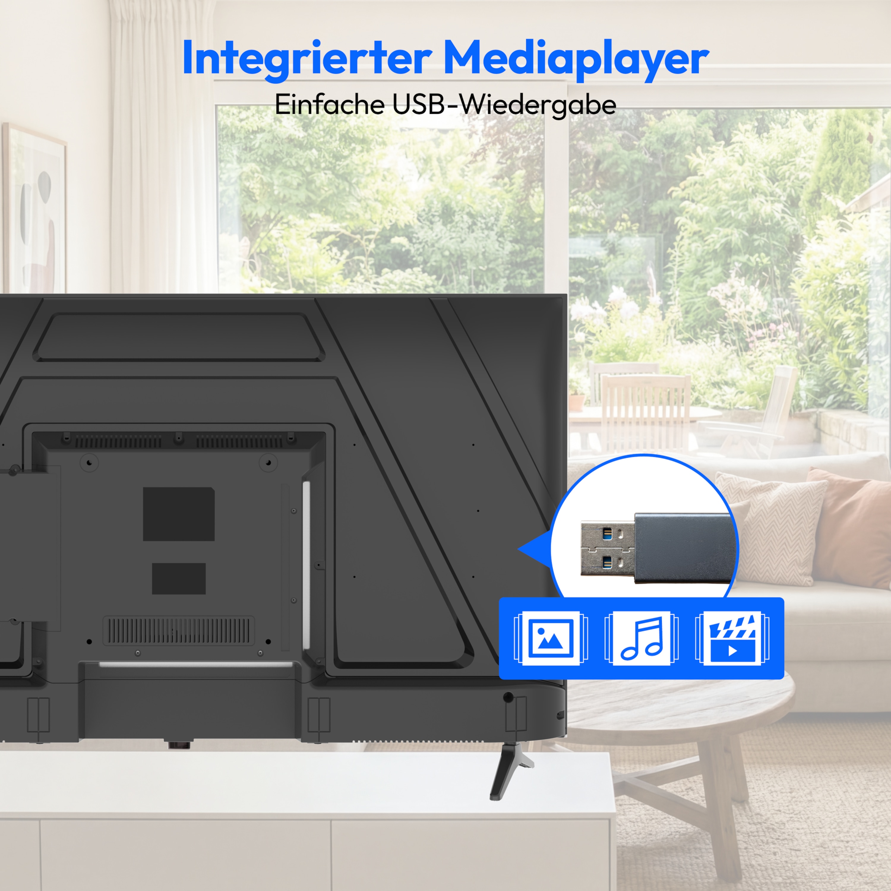 MEDION® LIFE MD 840003 TV (2026), 100,3 cm (40''), Full HD, HD Triple Tuner, integrierter DVD-Player, integrierter Mediaplayer, CI+ Schnittstelle