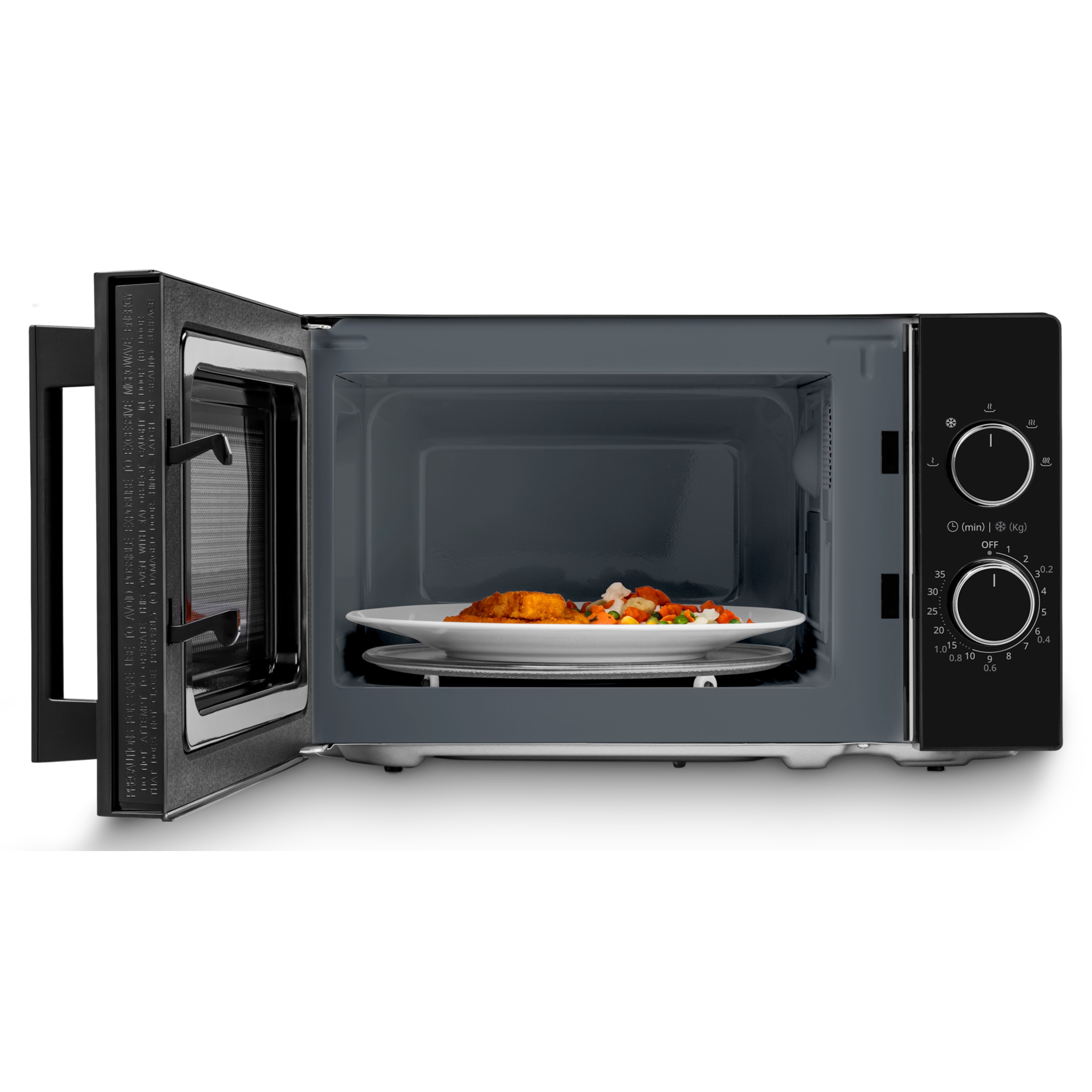 MEDION® LIFE® Mikrowelle MD12011, 800 Watt, 20 L Kapazität, 5 Leistungsstufen, Auftaufunktion
