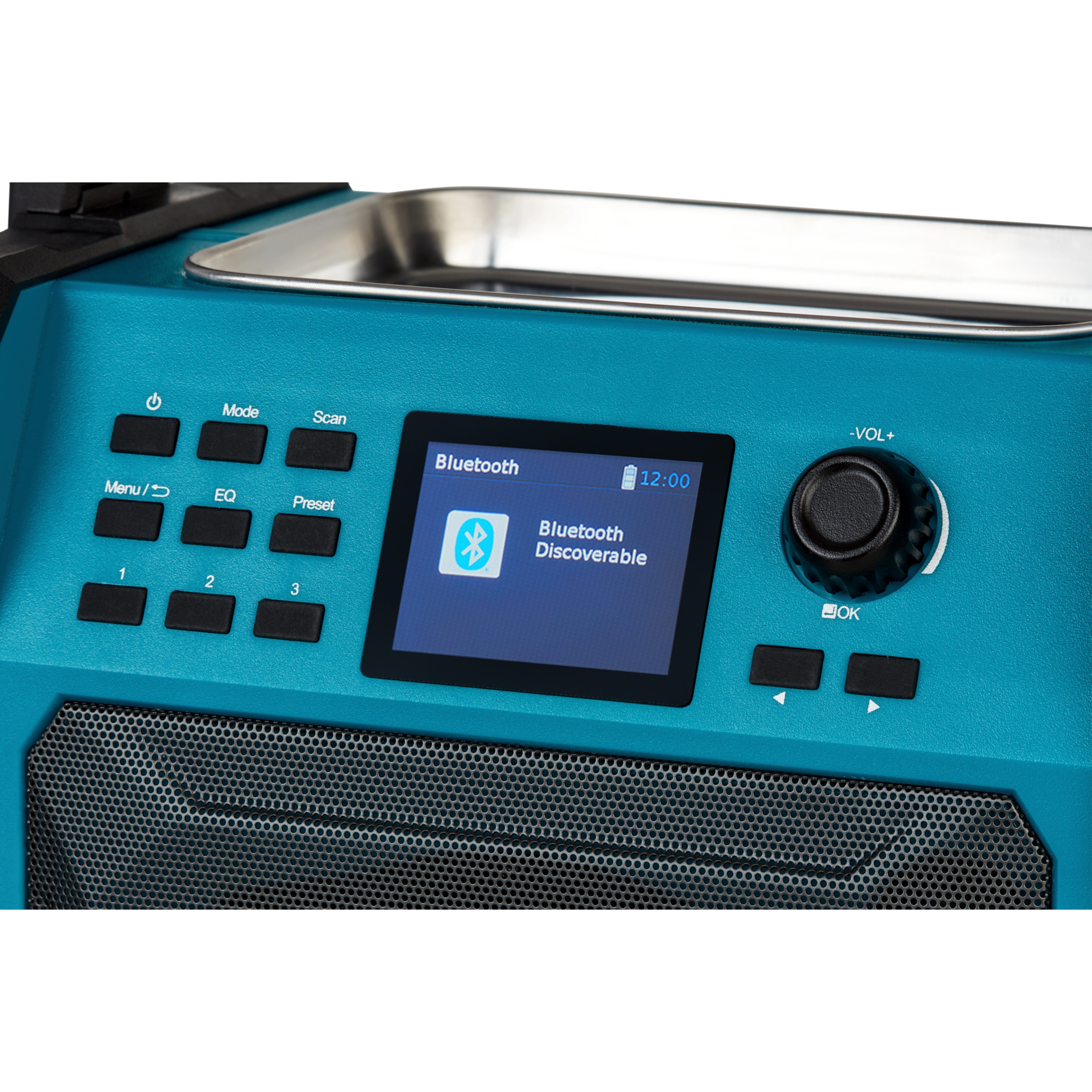 MEDION® LIFE® P66896 Premium Baustellenradio, 6,1 cm (2,4'') Farbdisplay, Bluetooth® 5.3, DAB+/UKW Radio, integr. Akku für bis zu 10 Stunden Laufzeit, zwei Passivradiatoren, 30 W RMS