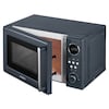 MEDION® Retro-Mikrowelle MD 15000, grau, 800 W Leistung, 20 L kompakt, 5 Mikrowellenstufen, Auftaufunktion, Timerfunktion, stilvolles Retro-Design