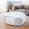 MEDION® LIFE E66476 Tragbare CD-Boombox, CD-Player, Kassettendeck, FM-Radio, USB-MP3-Wiedergabe, 30 Senderspeicher, Batteriebetrieb