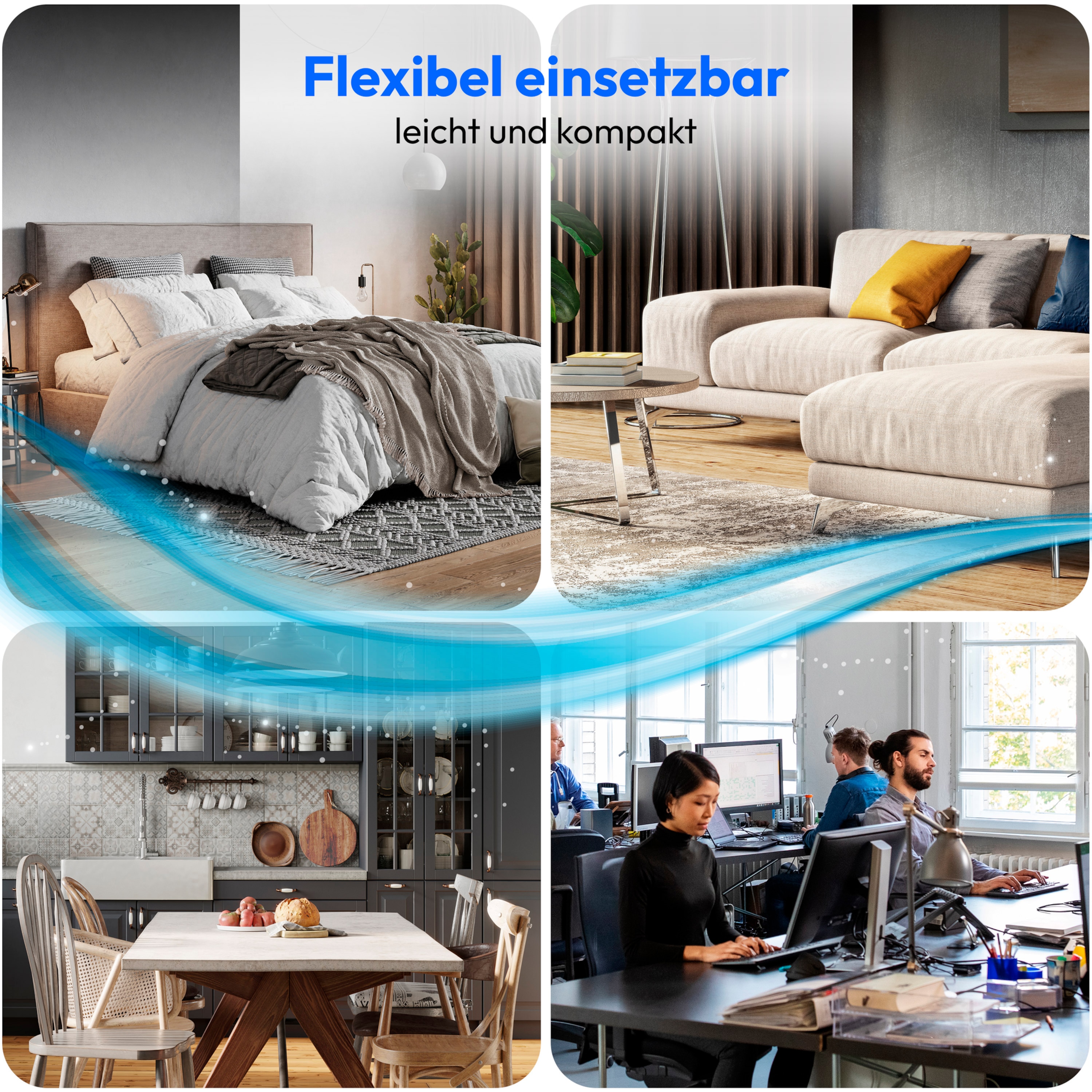 MEDION® LIFE E10 SF Standventilator mit Fernbedienung (MD 18795), 3 Geschwindigkeitsstufen, verstellbarer Höhe, Schwenkfunktion, Timer-Funktion