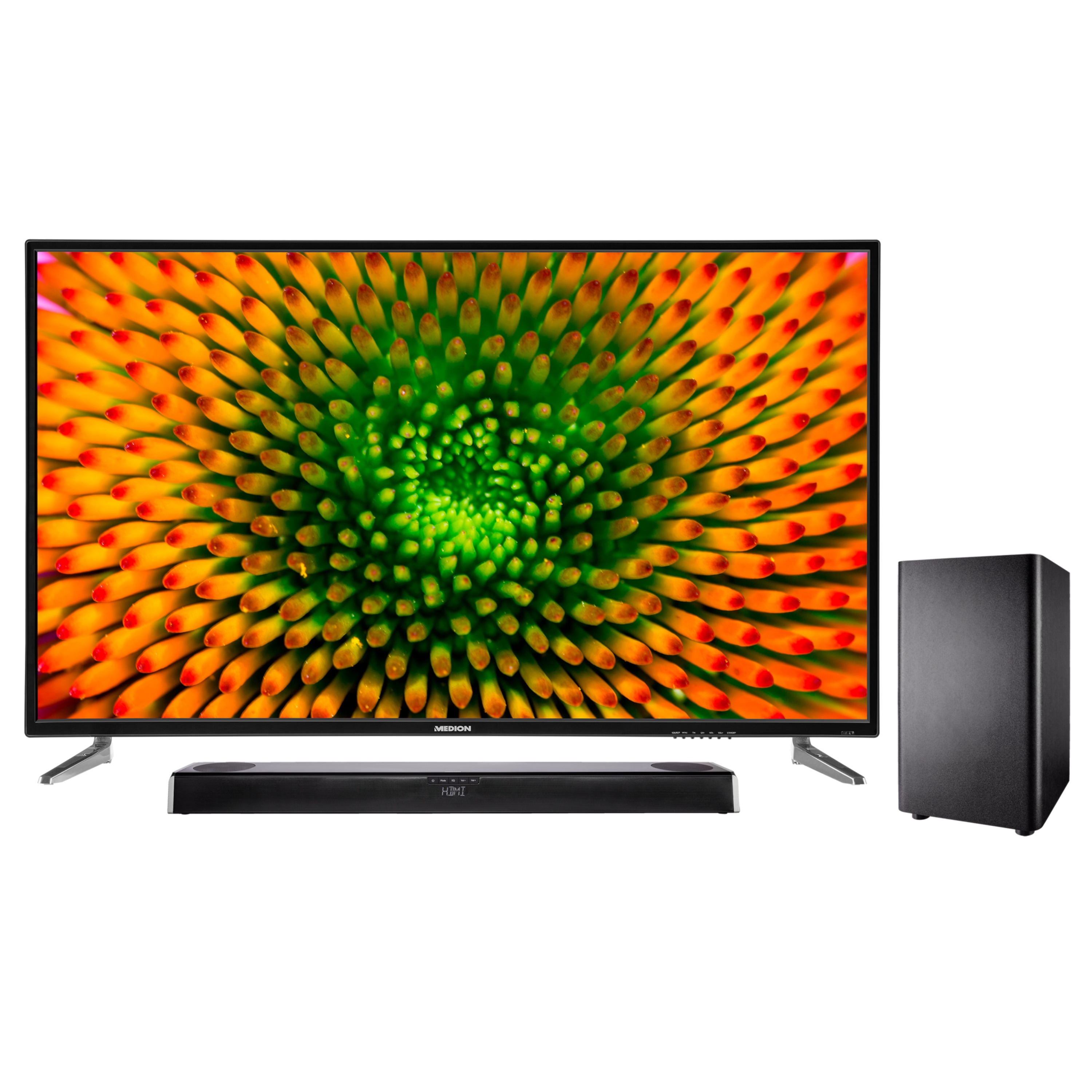 MEDION® LIFE® P15001 125,7 cm (50'') Ultra HD TV + S61388 Dolby Atmos Soundbar mit Subwoofer & Bluetooth - ARTIKELSET