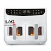 MEDION® LIFE® P20 XXL Twin Doppelzonen-Heißluftfritteuse MD 11760, 100 Rezepte in der Life+ App, 2 separate Garzonen, 10 Automatikprogramme, 8,7 L Gesamt-Nutzinhalt, 2.600 Watt, Temperatur einstellbar bis 200 °C