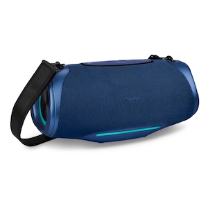 MEDION® LIFE P61762 Tragbarer Bluetooth® Lautsprecher L blau, Dual Illuminated & Lightstrip (RGB-Lichteffekte), Bluetooth® 5.3, integrierter Akku mit bis zu 47 Stunden Laufzeit, robustes & mobiles Design, 2 x 25 W RMS