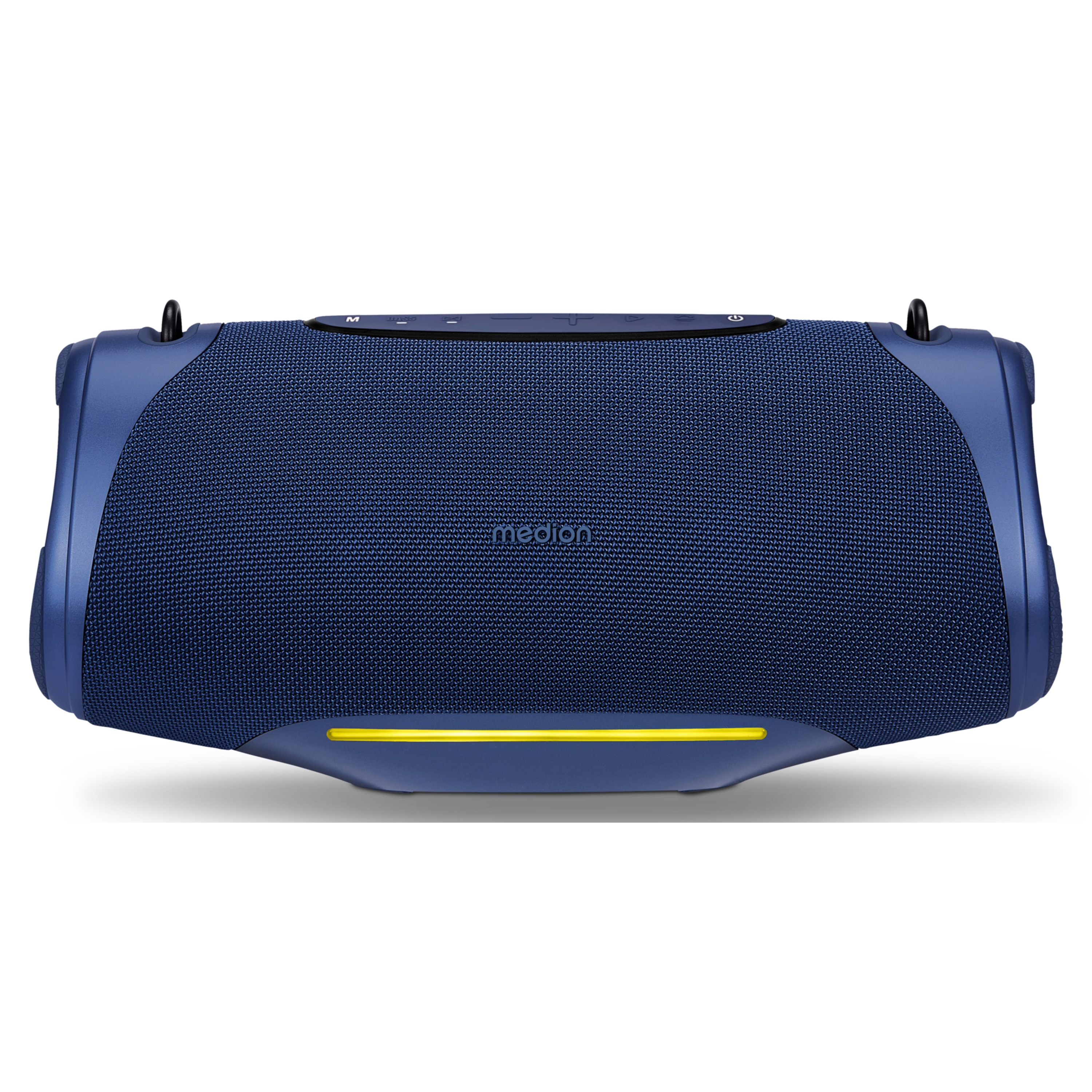 MEDION® LIFE® P61762 Tragbarer Bluetooth® Lautsprecher L, Dual Illuminated & Lightstrip (RGB-Lichteffekte), Bluetooth® 5.3, integrierter Akku mit bis zu 47 Stunden Laufzeit, robustes & mobiles Design, 2 x 25 W RMS