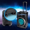 MEDION® LIFE® P61200 Partylautsprecher, tragbares Bluetooth® Soundsystem, verschiedene Lichteffekte, satter Sound, Teleskopgriff und Rollen, 350 W max. Musikausgangsleistung