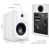 MEDION® LIFE® P61925 Regallautsprecher, aktiver & passiver Lautsprecher, 2-Wege-System, Bluetooth® 5.0, Stereo-Sound mit integriertem Hochtöner und Subwoofer, 2 x 50 W RMS