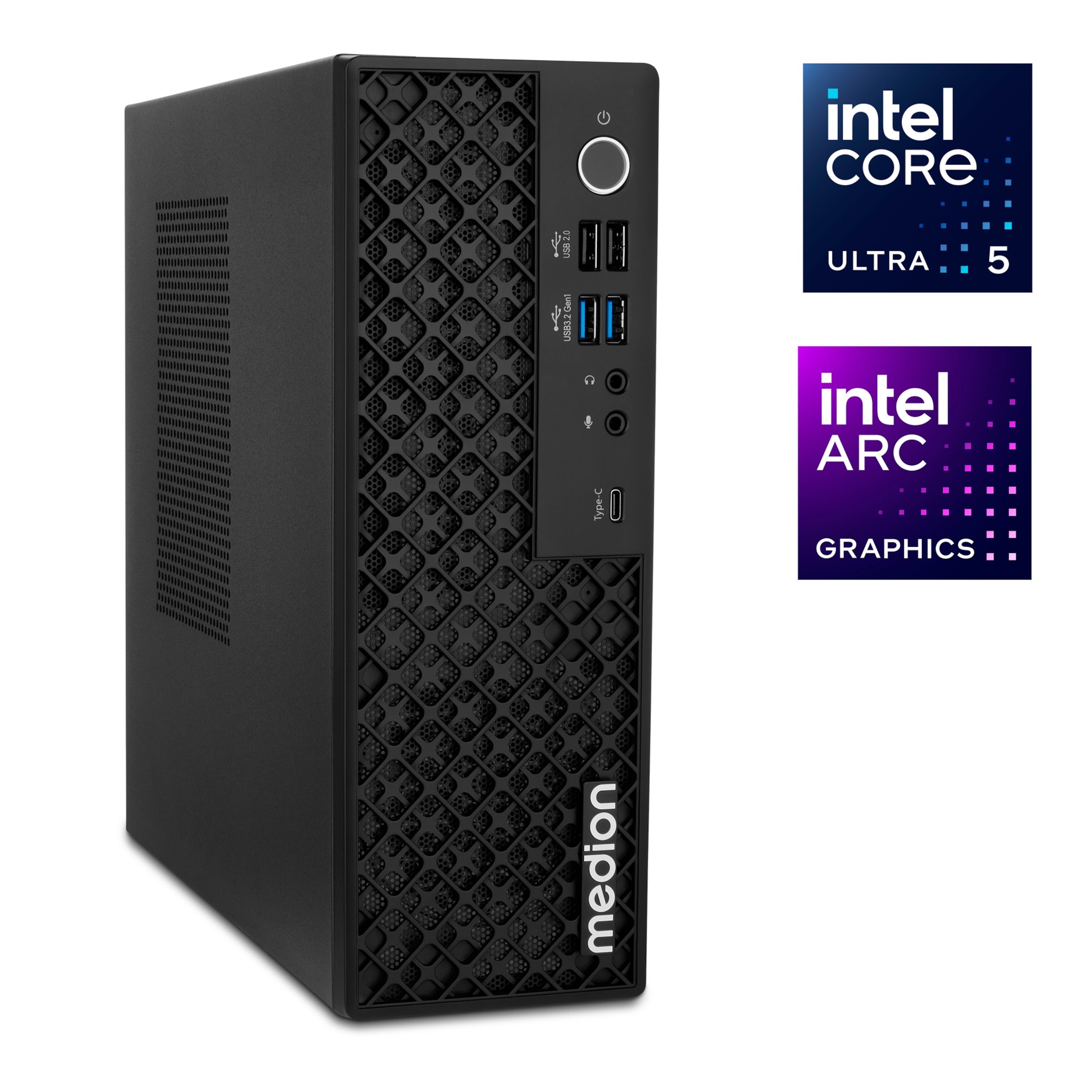 MEDION® Picoworx T80 III Mini PC, Intel® Core™ Ultra 5 228V, Windows 11 Home, 1 TB SSD, 32 GB RAM