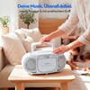 MEDION® LIFE E66476 Tragbare CD-Boombox blau, CD-Player, Kassettendeck, FM-Radio, USB-MP3-Wiedergabe, 30 Senderspeicher, Batteriebetrieb
