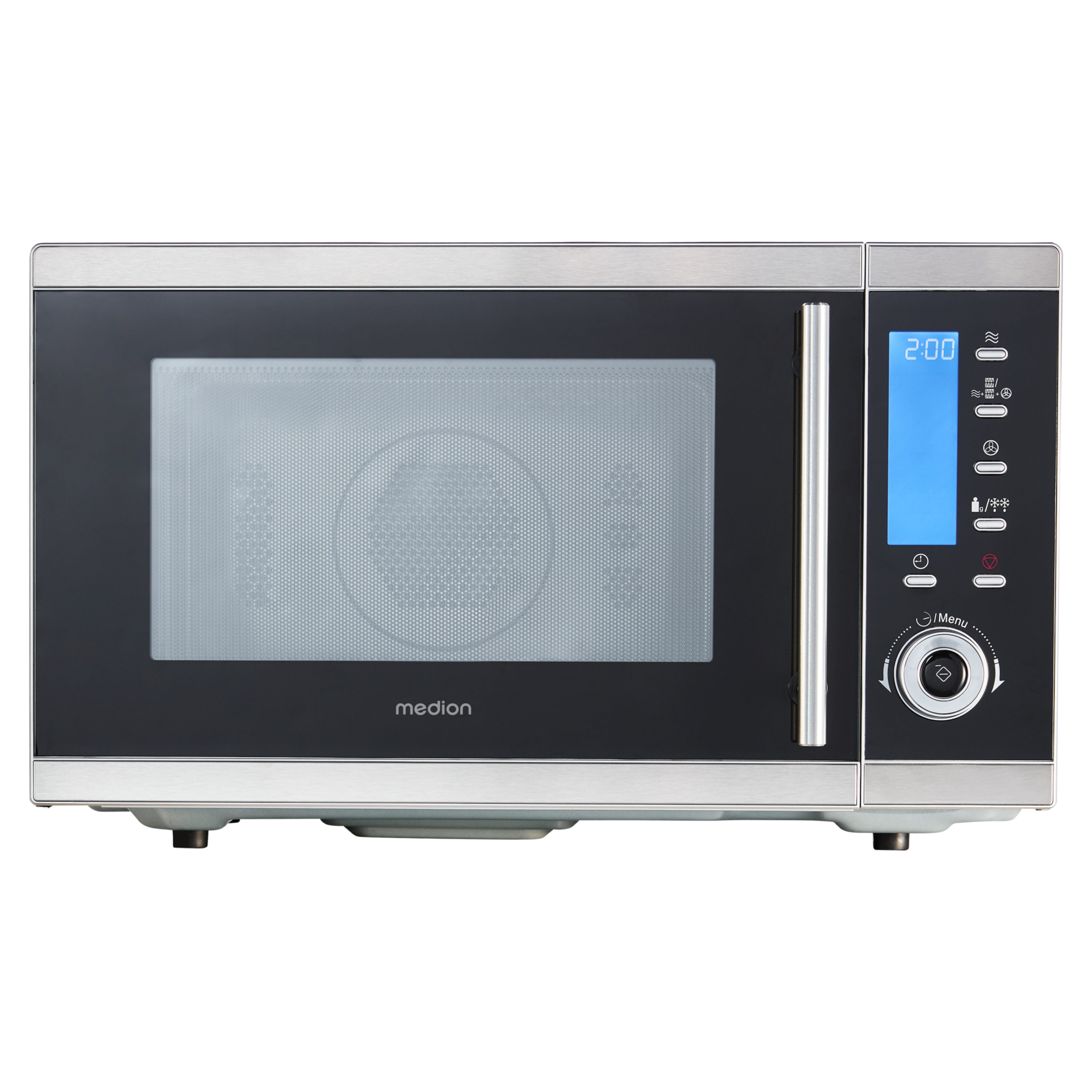 MEDION® LIFE® 4in1 Mikrowelle MD 15501, Kombination aus Mikrowelle, Ofen und Doppelgrill, 10 Automatikprogramme, 25 L Garinnenraum