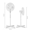 MEDION® LIFE E10 SF Standventilator mit Fernbedienung (MD 18795), 3 Geschwindigkeitsstufen, verstellbarer Höhe, Schwenkfunktion, Timer-Funktion