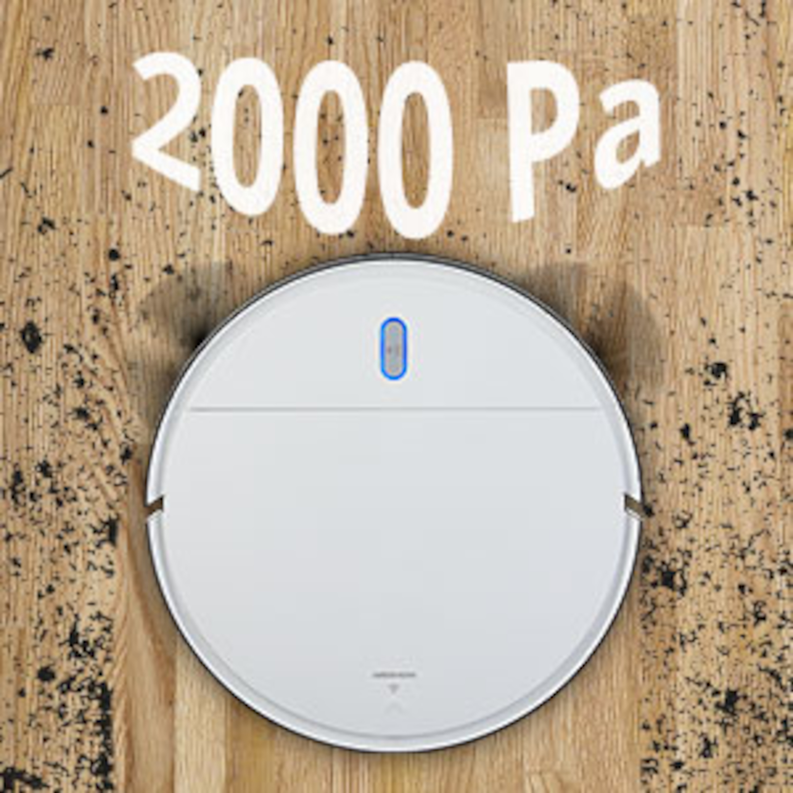 2.000 Pa Saugkraft und zwei Seitenbürsten