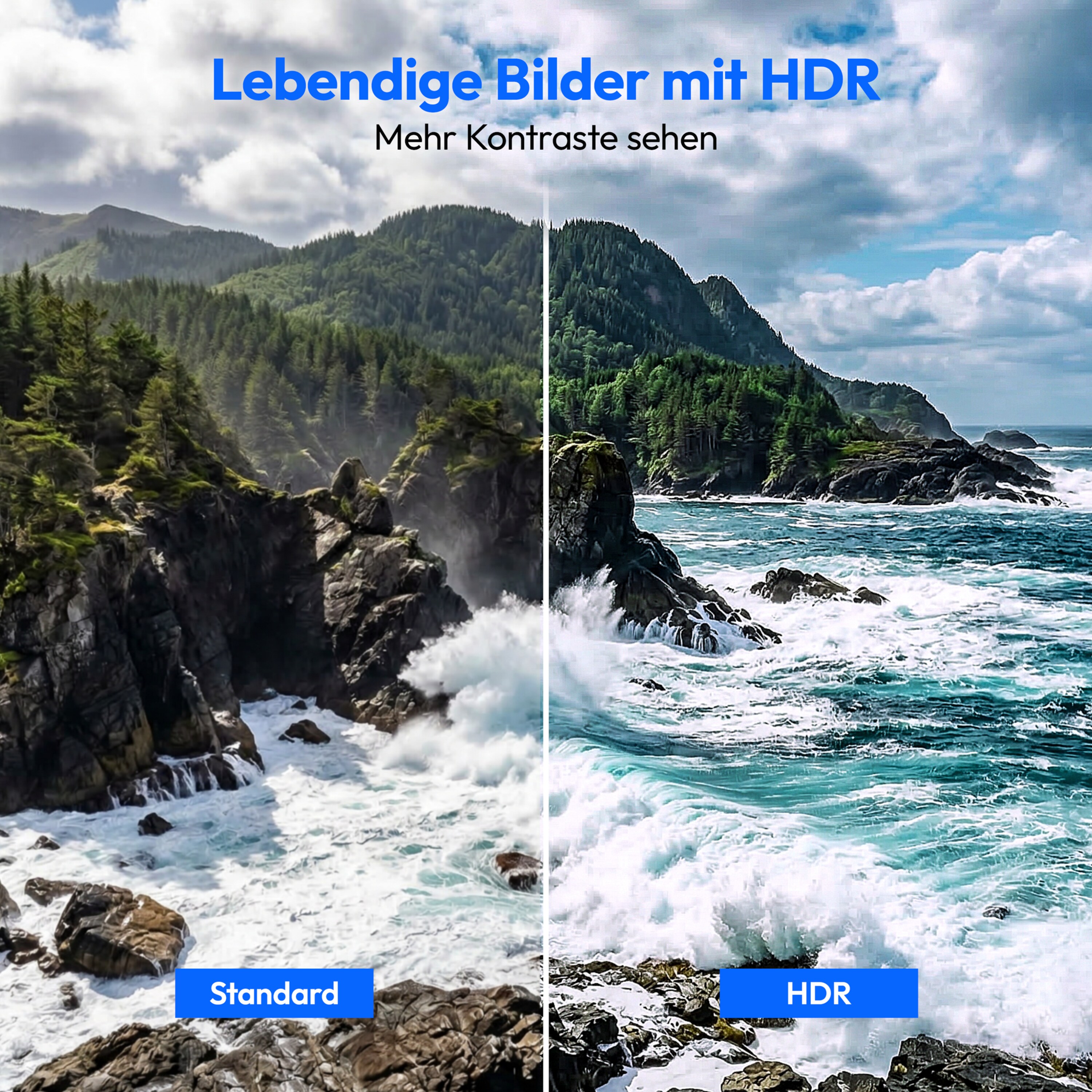 MEDION® LIFE MD 865201 Ultra HD Smart-TV - Modell 2026, 163,9 cm (65'') Ultra HD Display, HDR, PVR ready, HBO Max, MagentaTV, NETFLIX, Prime Video, Disney+, DAZN, Paramount+ App, VIDAA App Store, Bluetooth®, HD Triple Tuner, CI+ Schnittstelle