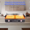 MEDION® LIFE Tischgrill mit Dual-Zonen-System (MD12027), 2,400 Watt, 2 abnehmbare Platten, LED-Statusanzeige (weiß, rot, grün), IPX4-Schutz