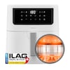 MEDION® LIFE® P10 XL Duo Heißluftfritteuse MD 11750, 100 Rezepte in der Life+ App, mit 2 Heizelementen, 2.150 W Gesamtleistung, ölfreies Frittieren, 9 Automatikprogramme, 6,8 L Nutzinhalt